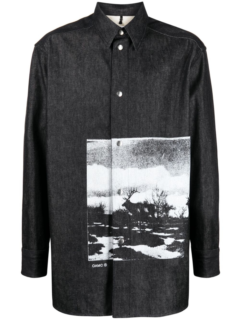 graphic-print cotton shirt - 1