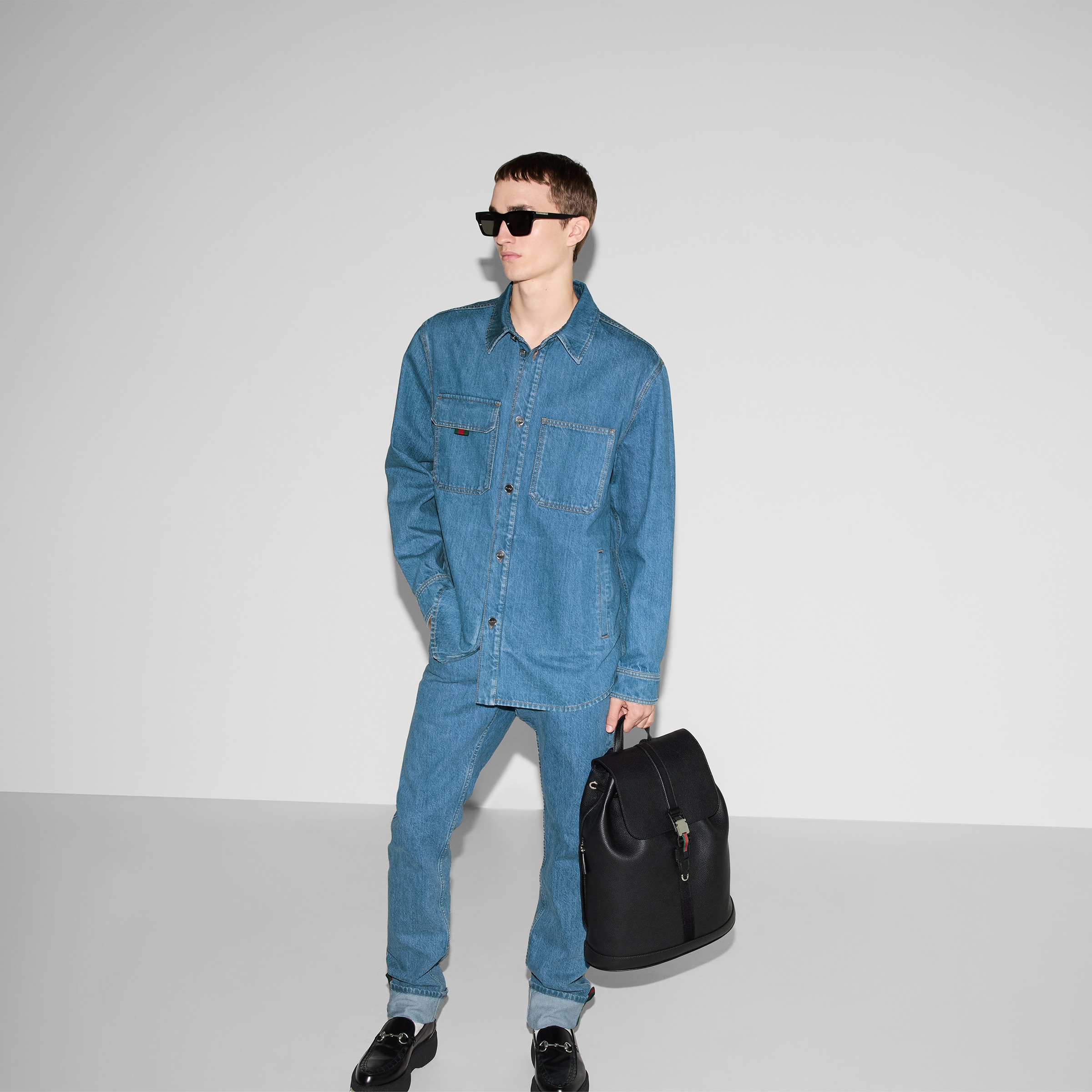 Relaxed fit denim shirt - 6