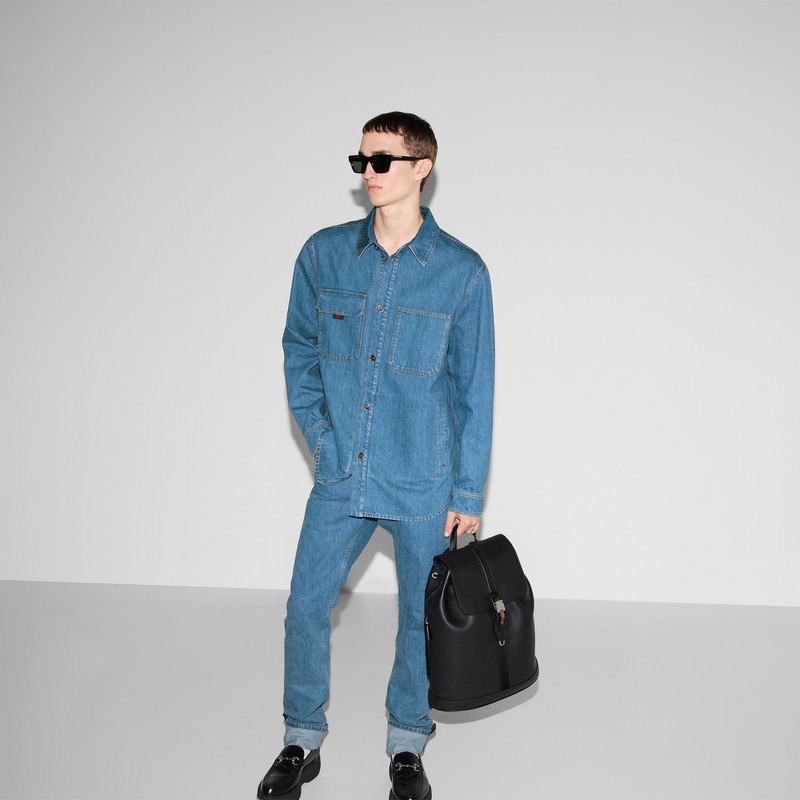 Relaxed fit denim shirt 6