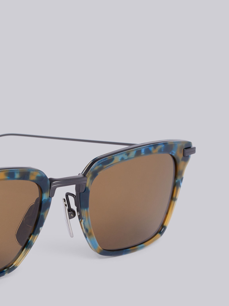 Thom Browne TB916 - Navy Tortoise Wayfarer Sunglasses outlook
