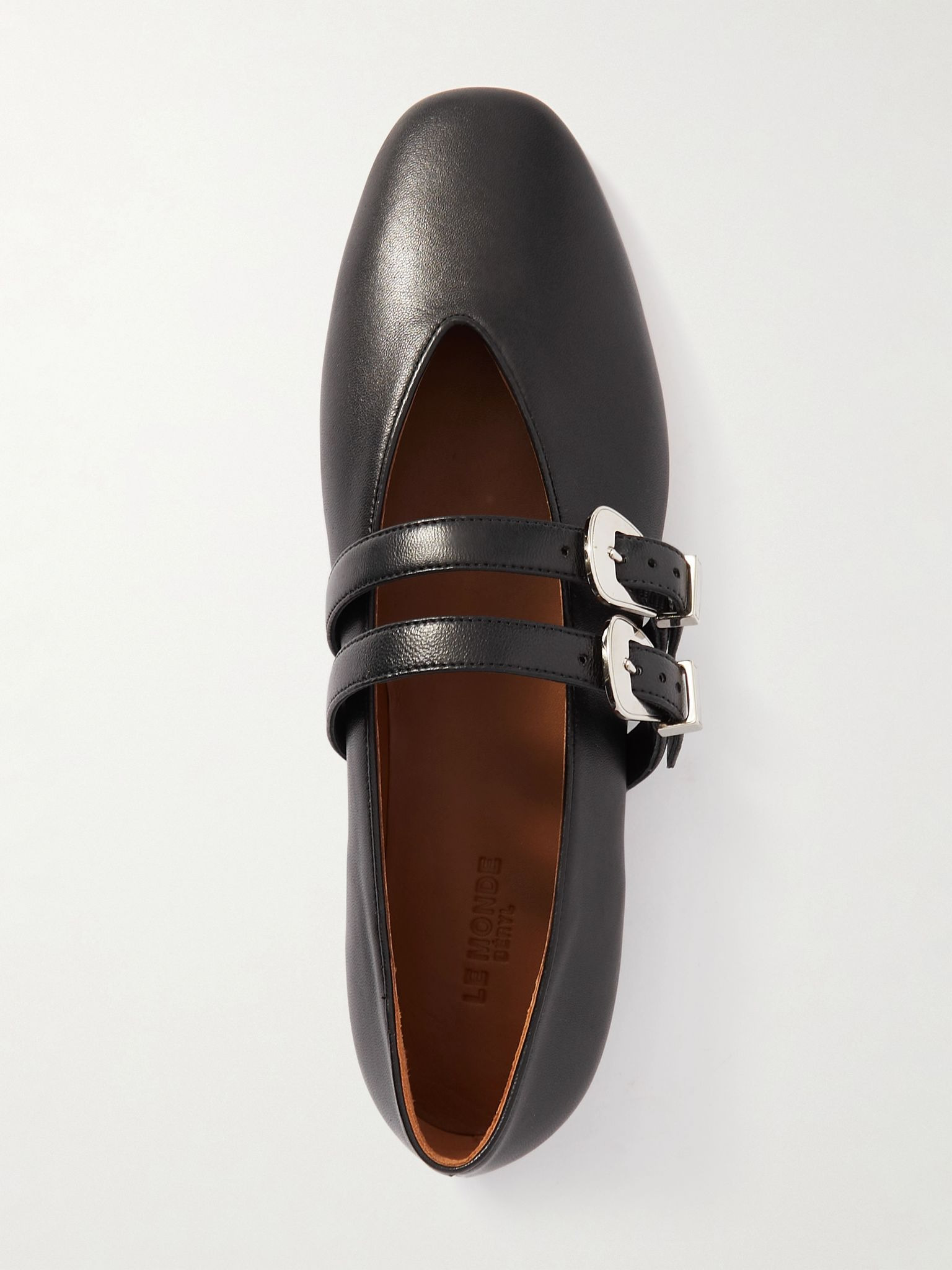 Claudia leather Mary-Jane ballet flats Black - 5
