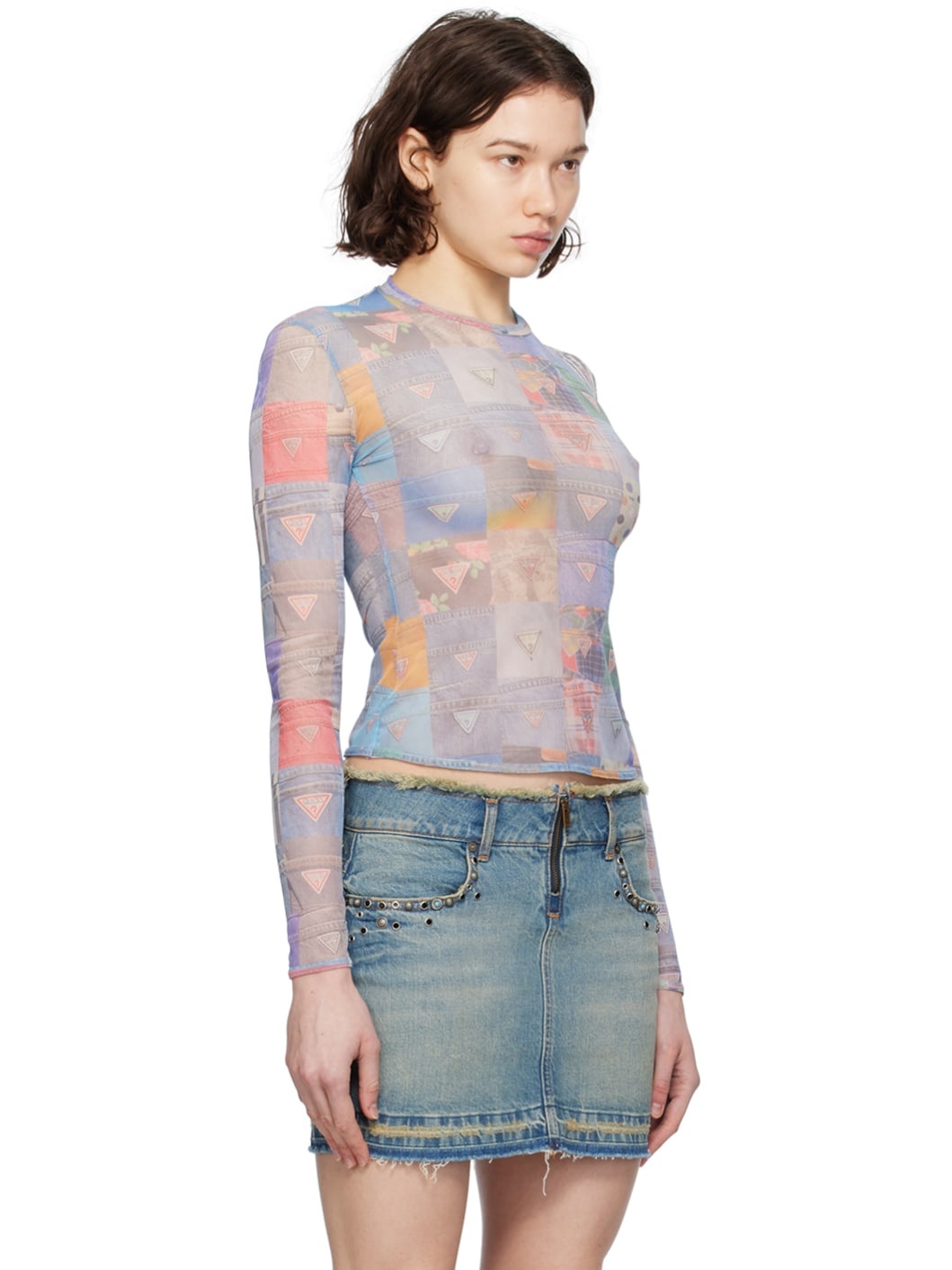 Multicolor Printed Long Sleeve T-Shirt - 2