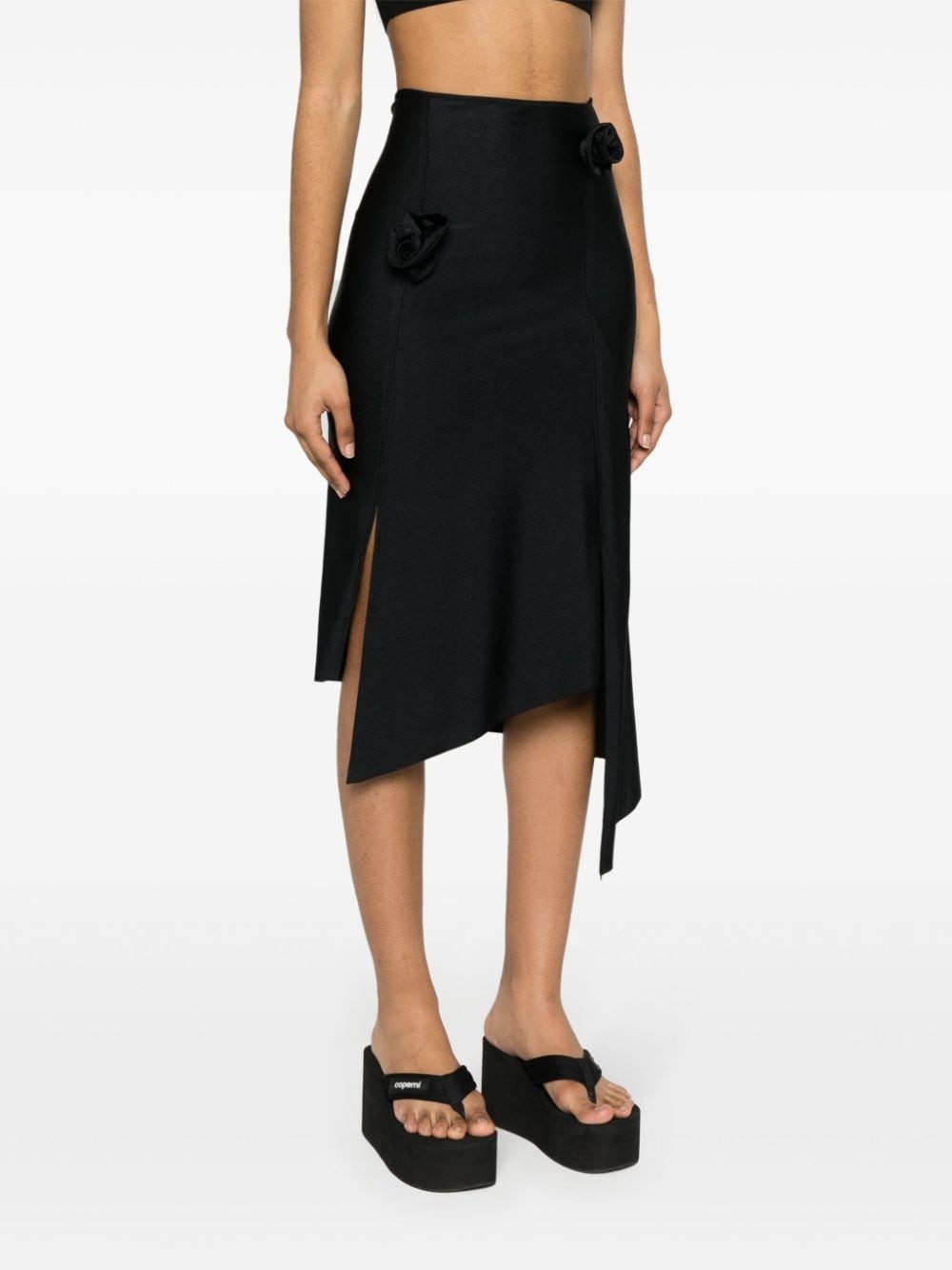 floral-appliquÃ© midi skirt - 3