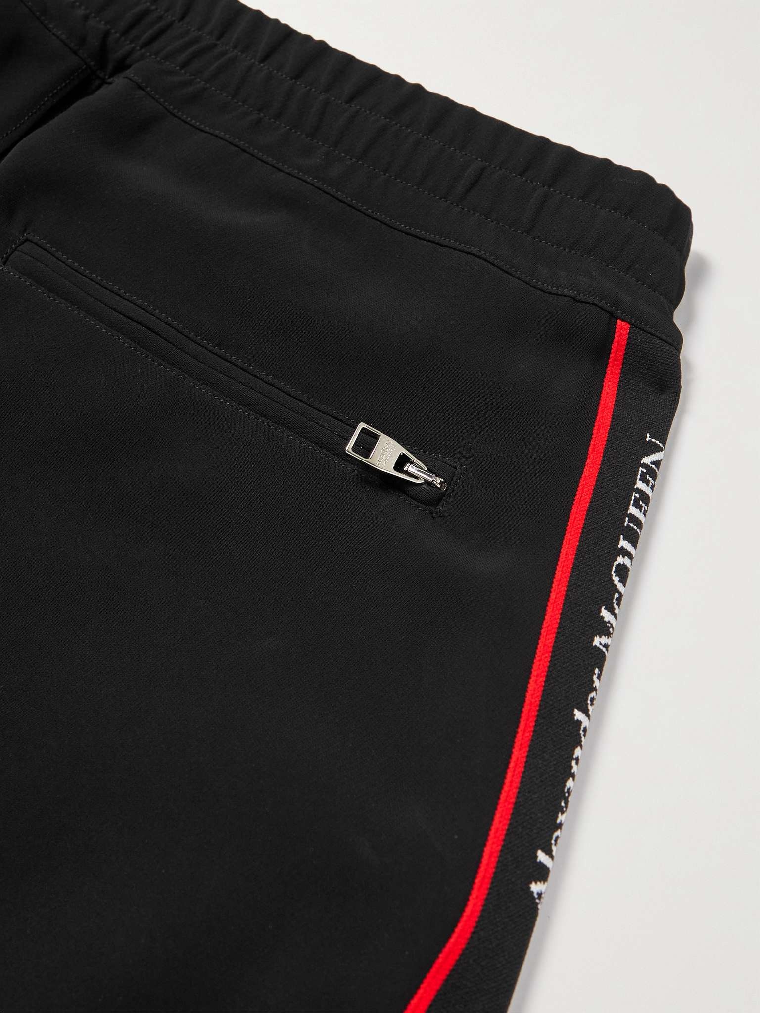 Slim-Fit Tapered Logo Webbing-Trimmed Crepe Track Pants - 6