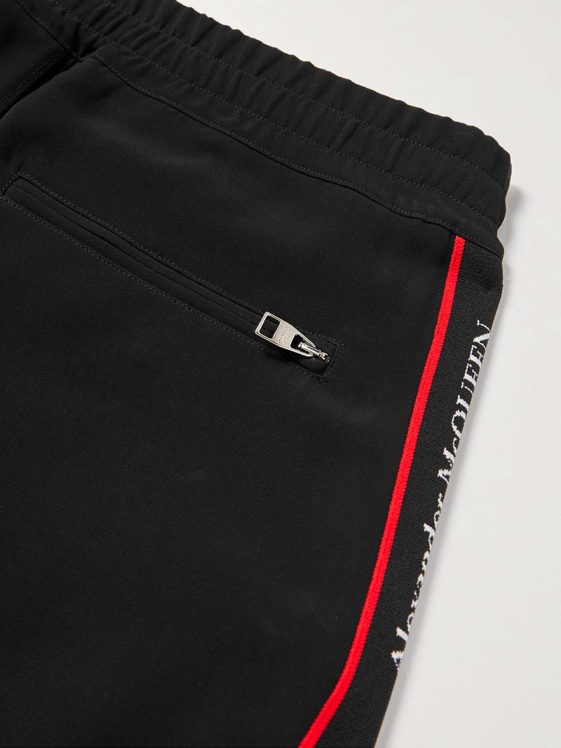 Slim-Fit Tapered Logo Webbing-Trimmed Crepe Track Pants 5