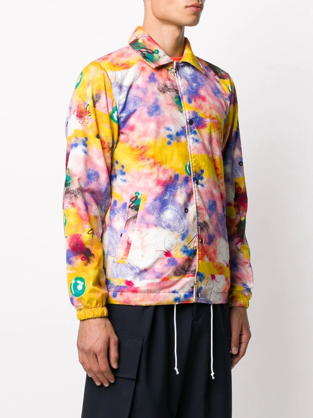 tie-dye graphic print jacket - 3