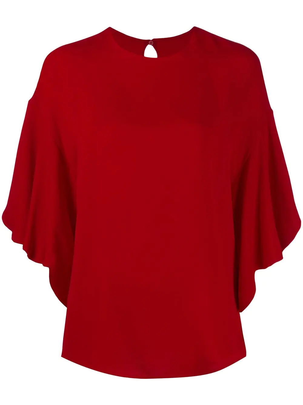 frilled tulip-sleeve blouse - 1