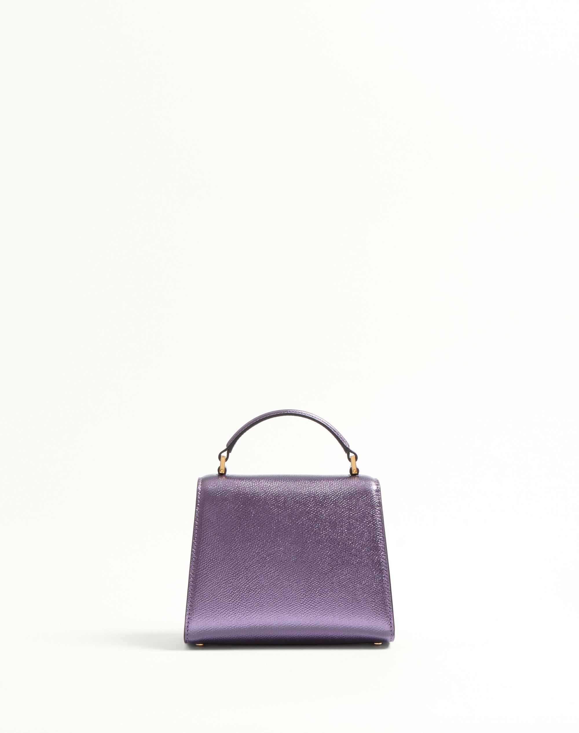 VALENTINO GARAVANI VSLING MINI HANDBAG IN LAMINATED GRAINY CALFSKIN WITH JEWEL LOGO - 4
