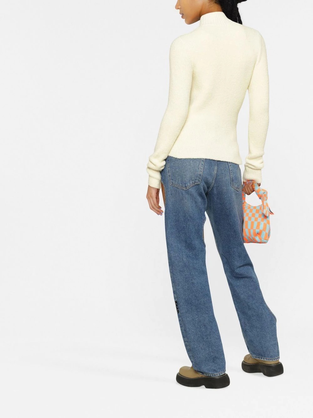 knitted zipped cardigan - 4