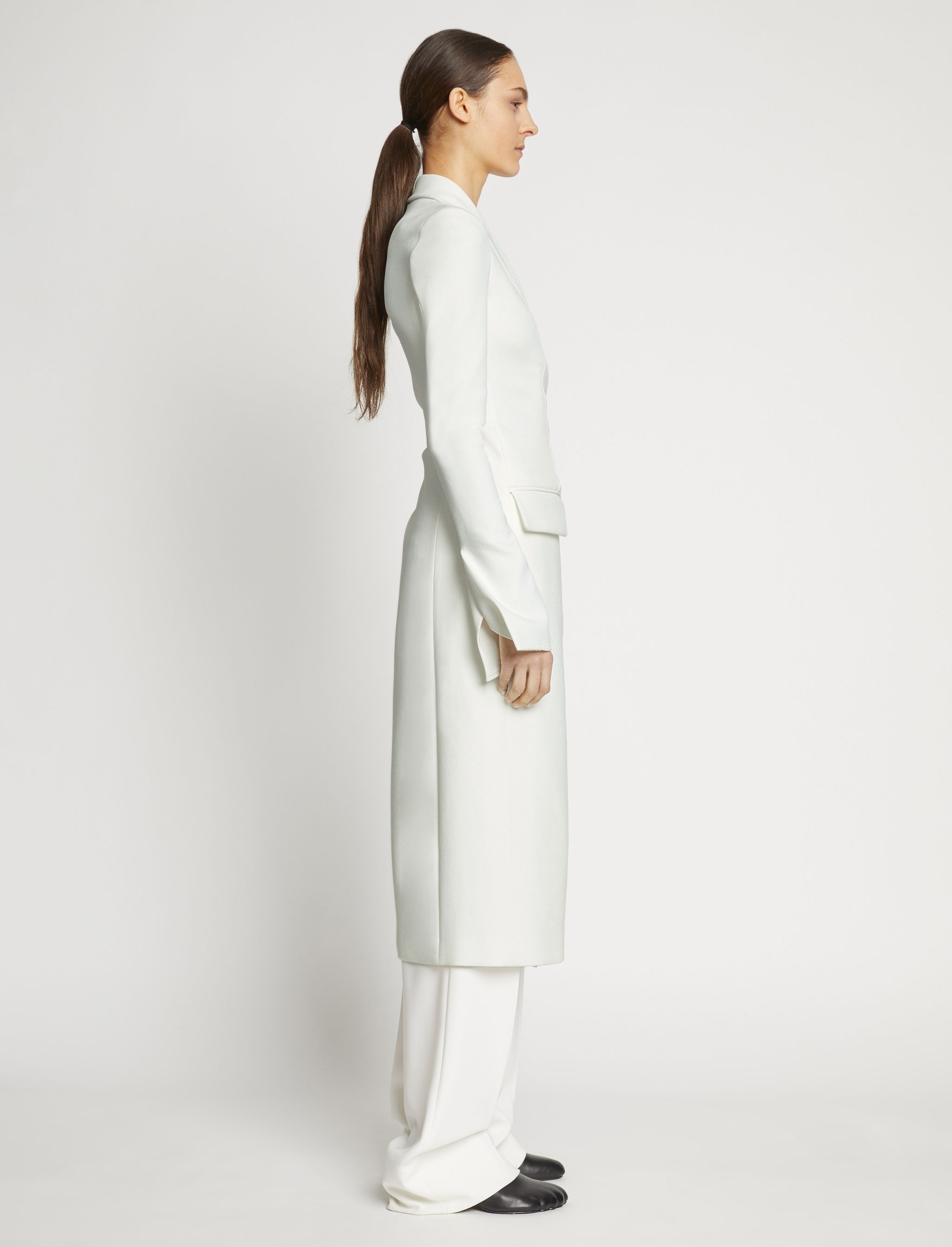 Bi-Stretch Crepe Wrap Coat - 3