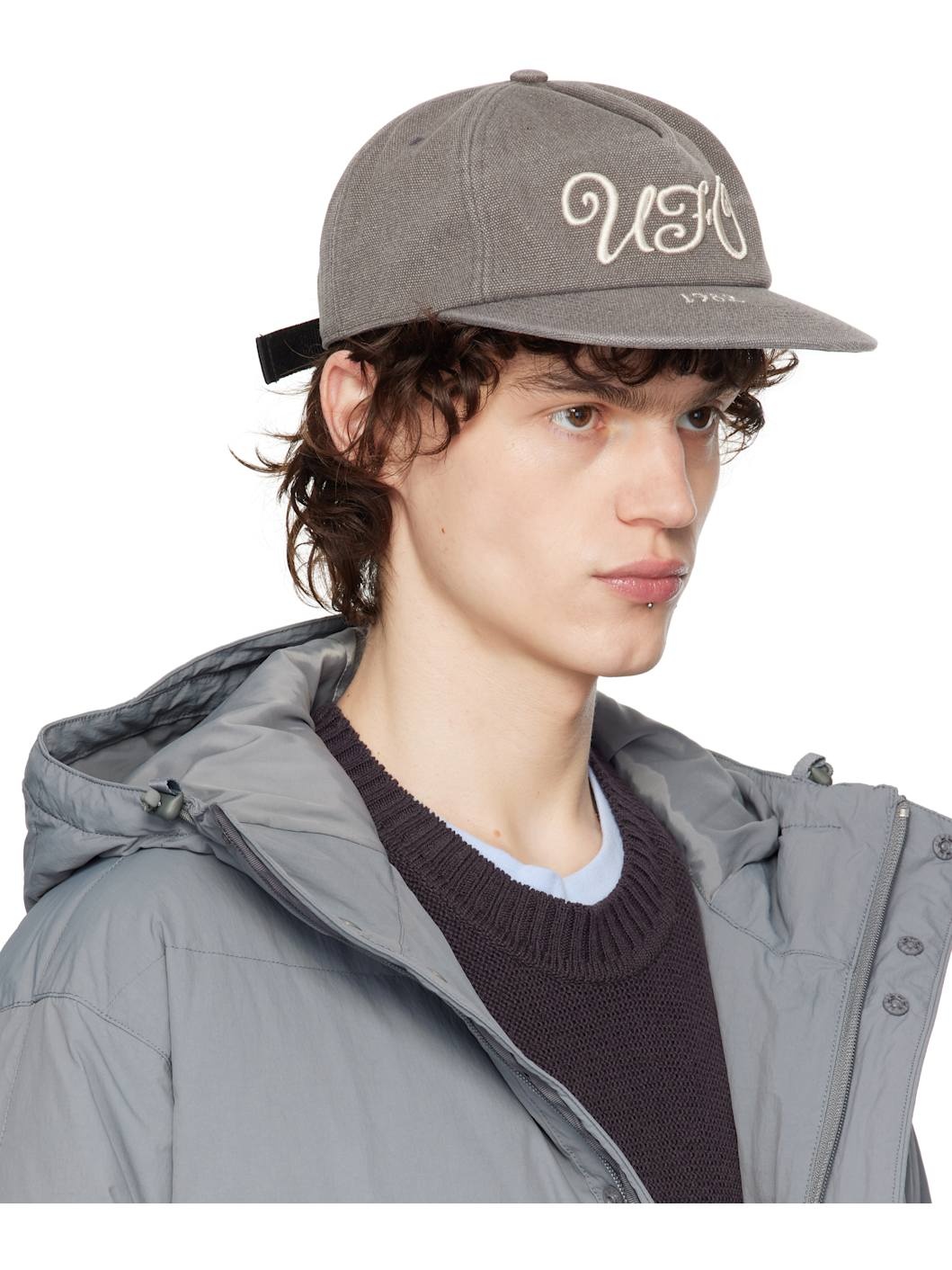 キャップ KIJUN : 24SS / LOGO CAMP CAP (3COLORS) Kijun Gray 'UFO' Camp Cap | REVERSIBLE