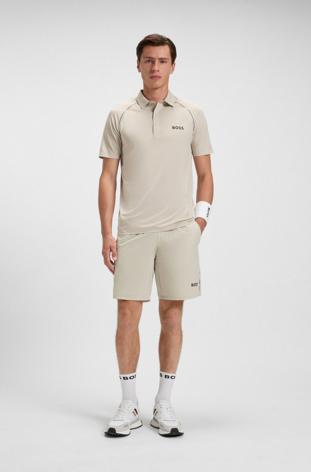 ACTIVE TENNIS SHORTS IN STRETCH FABRIC WITH MOISTURE MANAGEMENT - 3