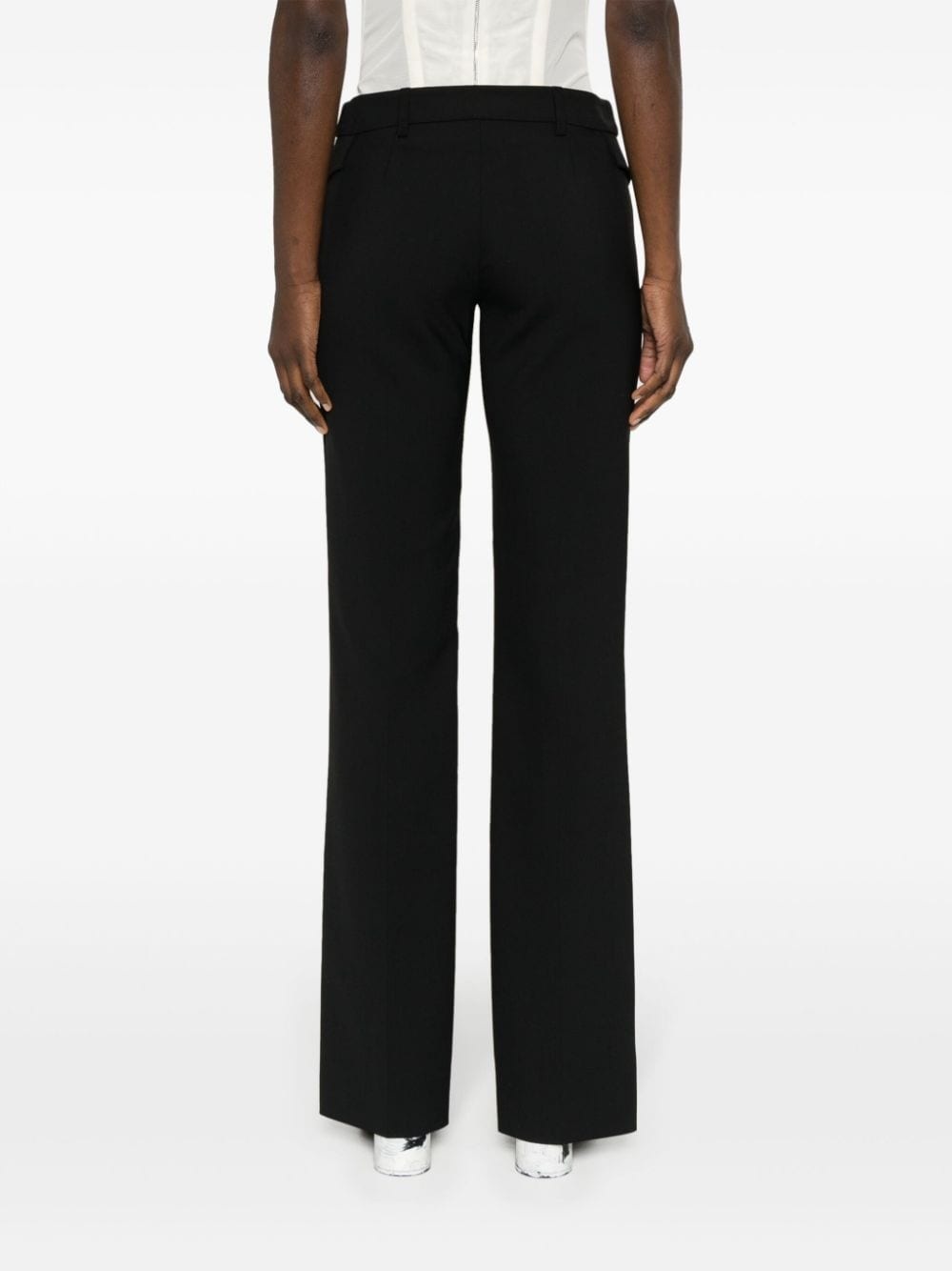 low-waist wide-leg trousers - 4