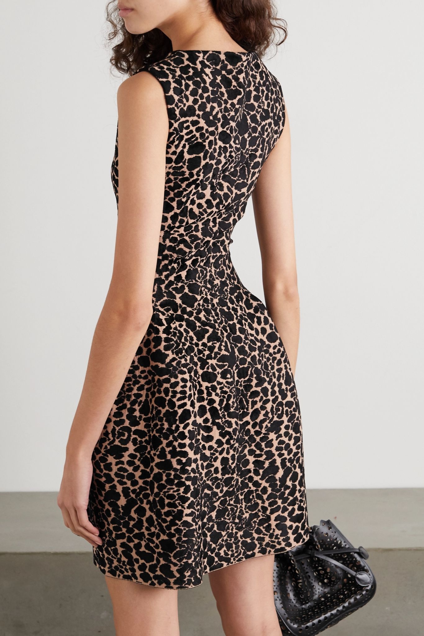 Leopard jacquard-knit mini dress - 3