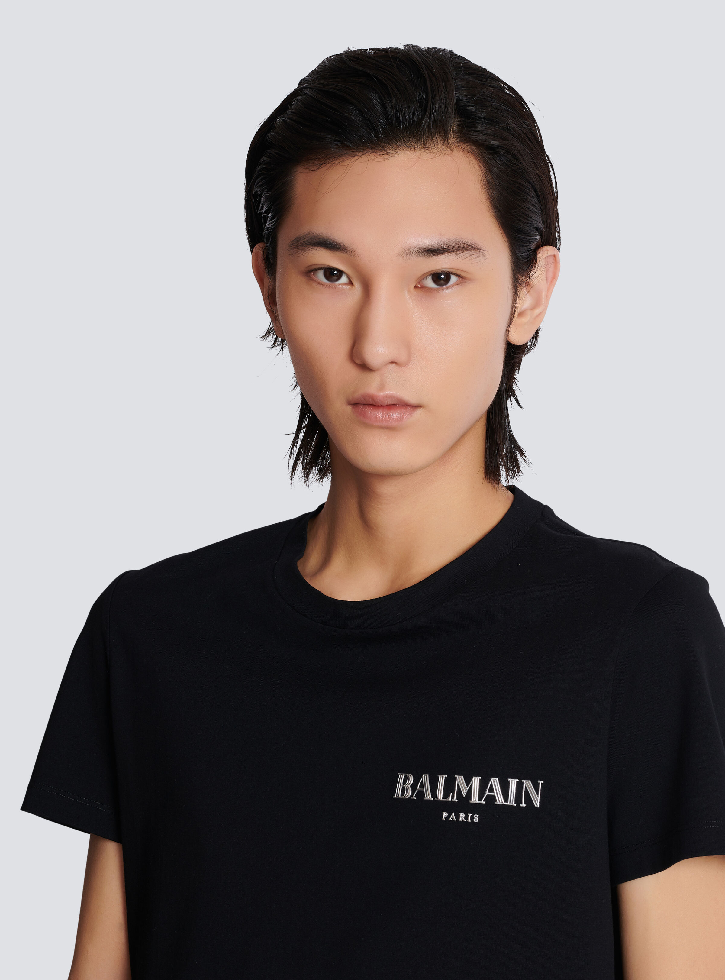 T-shirt with vintage gel Balmain logo - 7