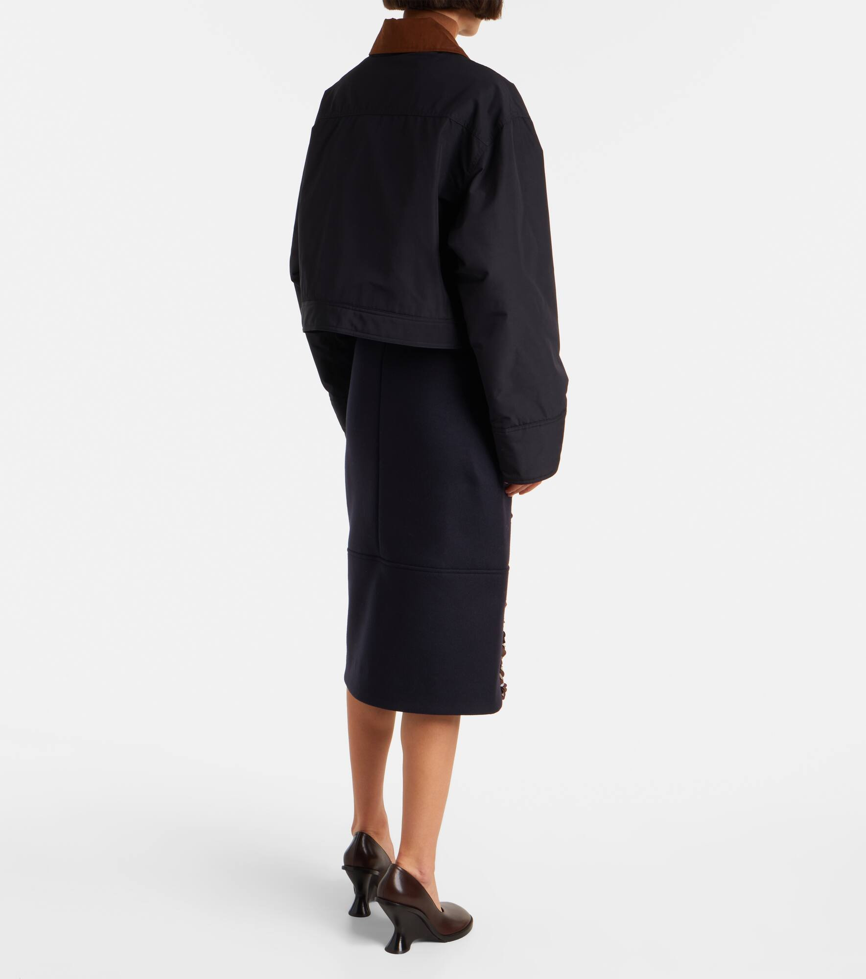 Cropped twill jacket - 3