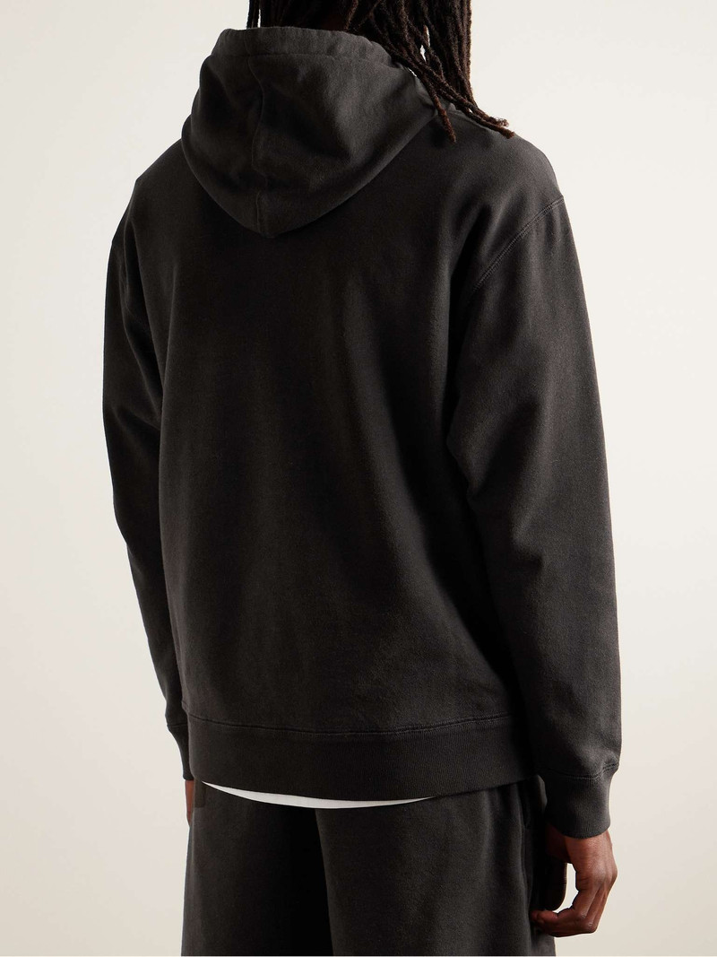 Malek Logo-Flocked Cotton-Blend Jersey Hoodie 3
