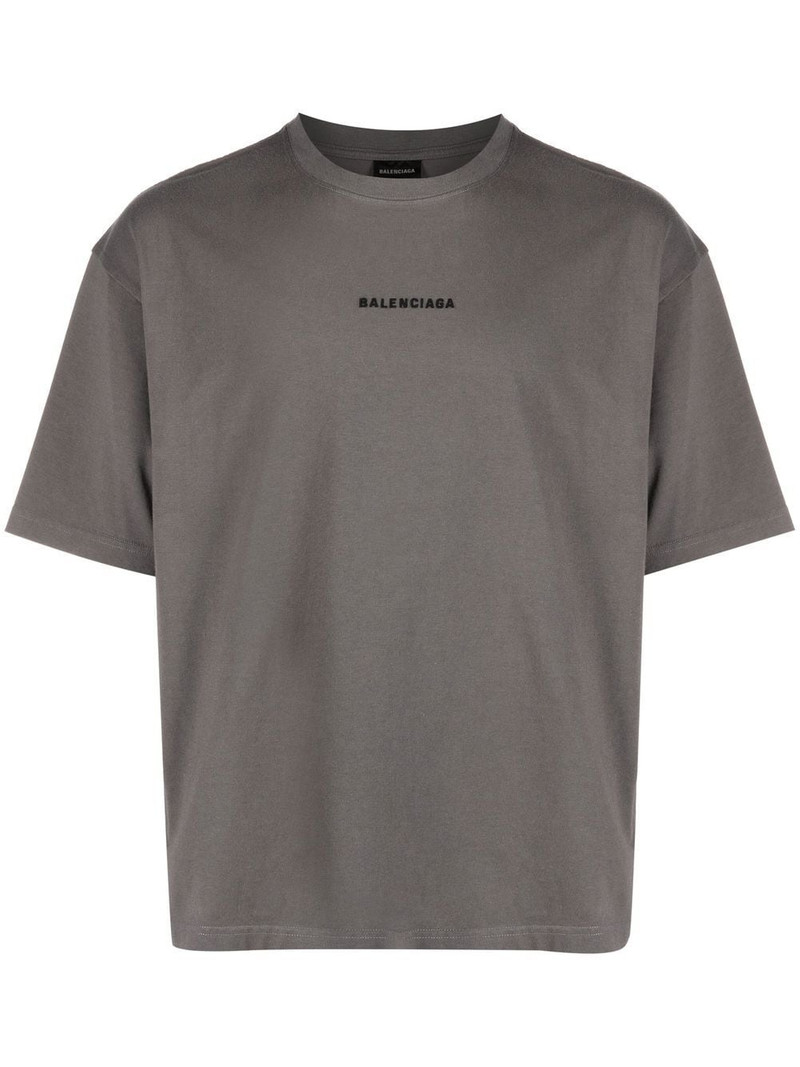 embroidered-logo cotton T-shirt - 1