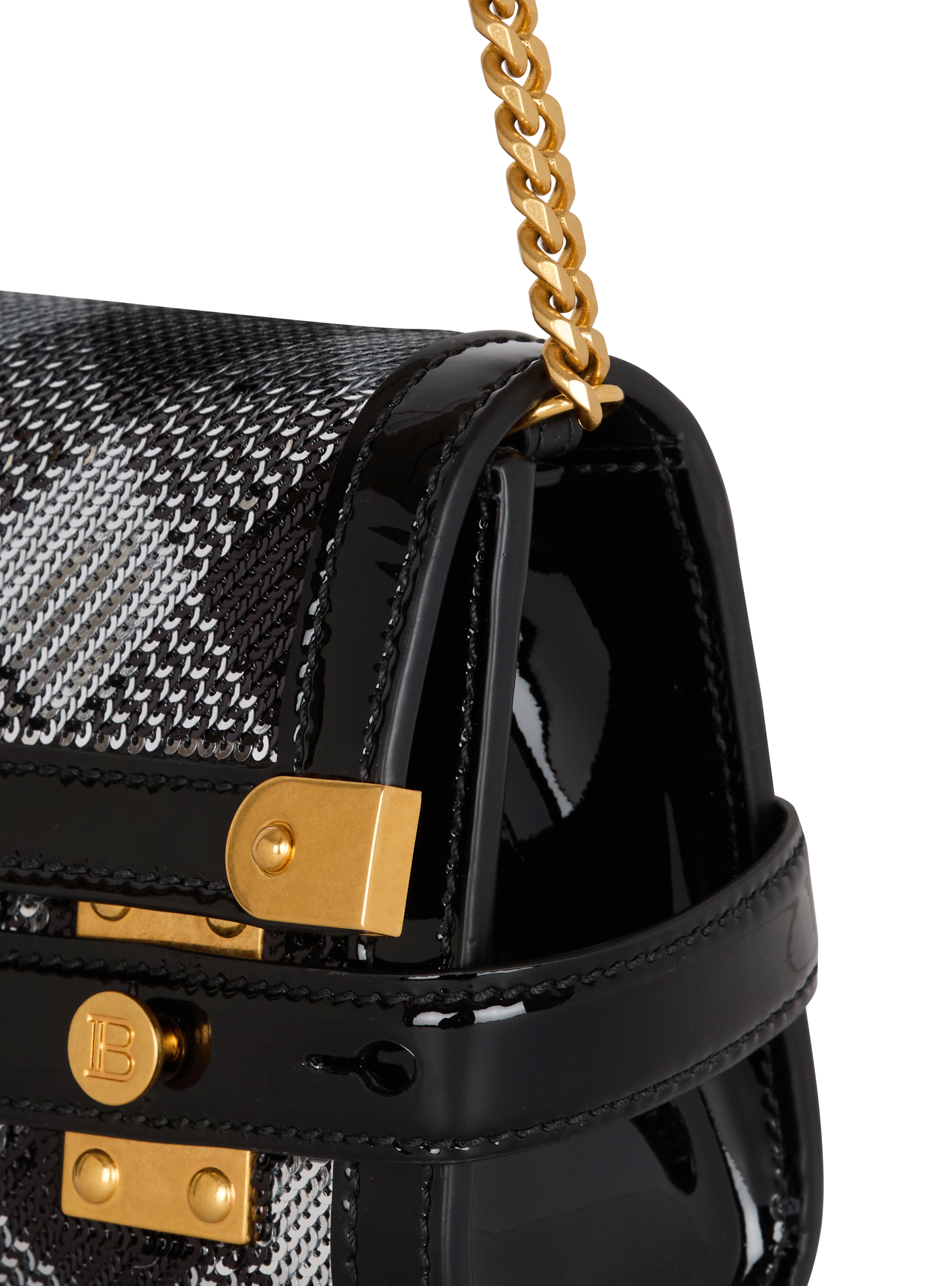 B-Buzz Pouch 23 with gingham sequins and patent leather 5