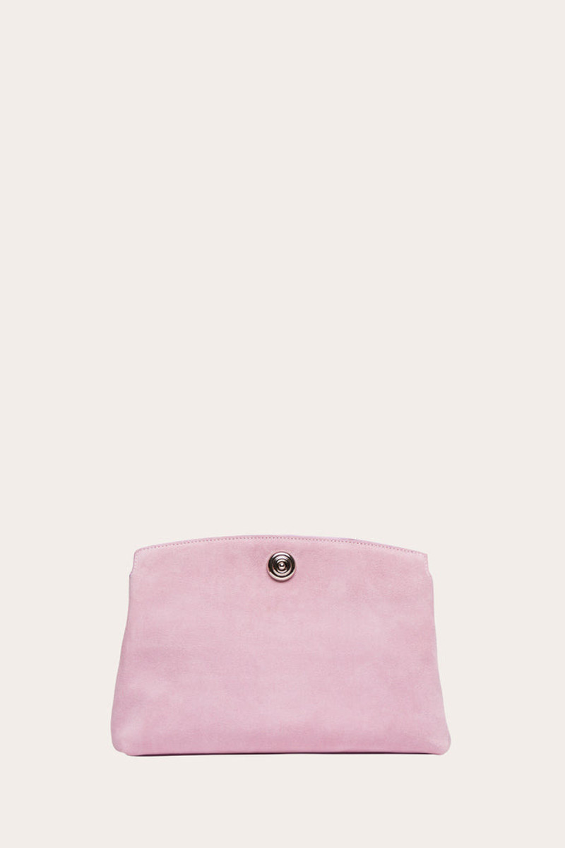 PUSHLOCK POUCH PINK SUEDE 1
