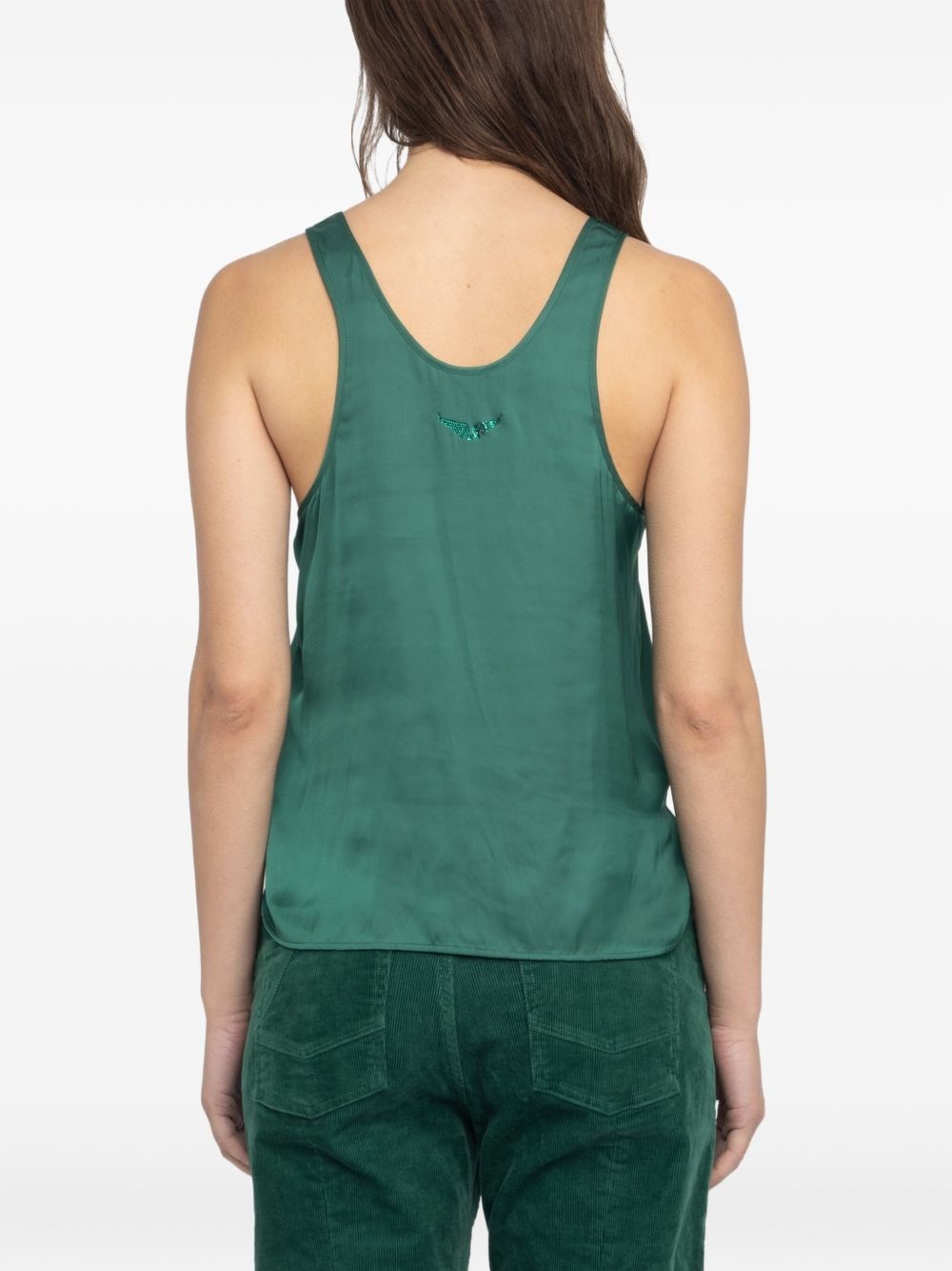 satin-effect sleeveless top - 7