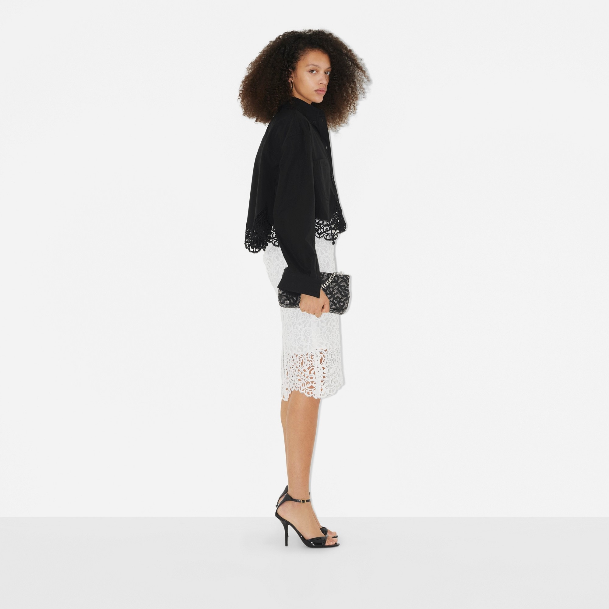 Macramé Lace Pencil Skirt - 3