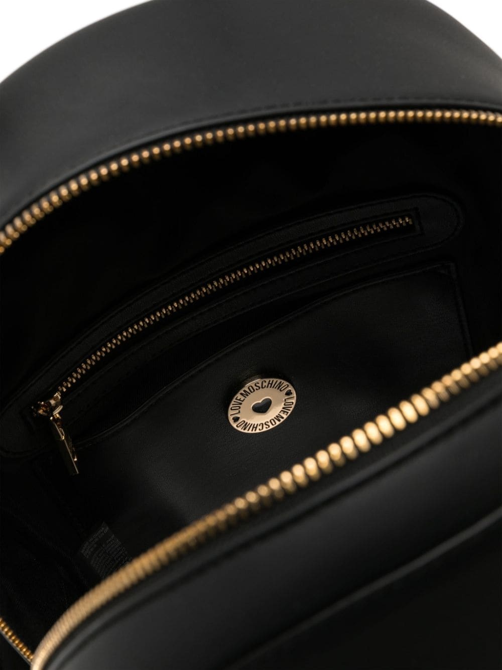 logo-plaque leather backpack - 5