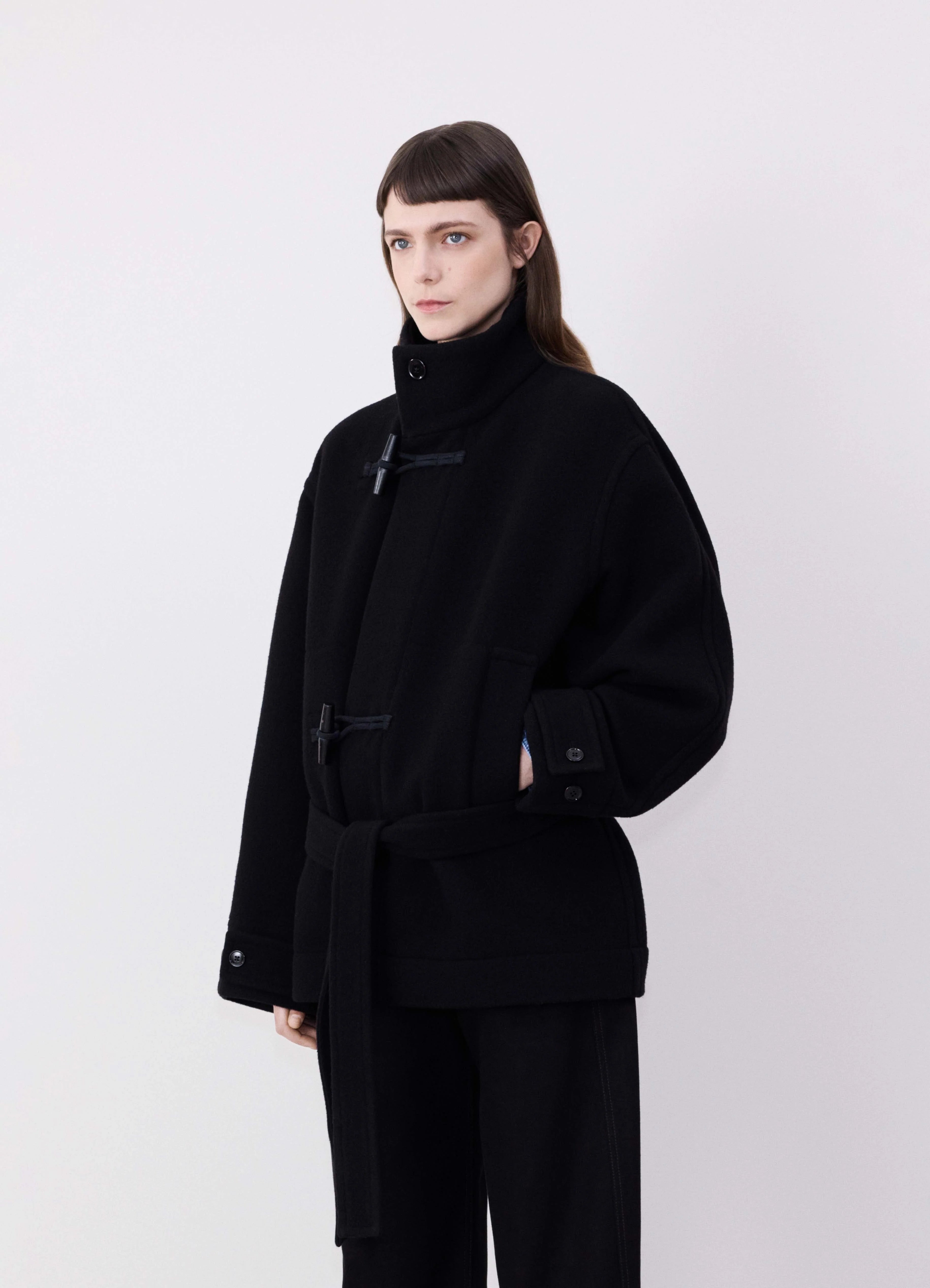 SHORT BATHROBE DUFFLE COAT - 2