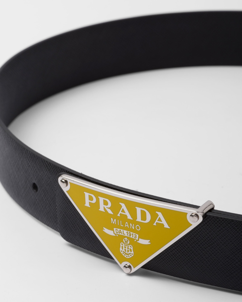Prada Enameled metal belt buckle outlook