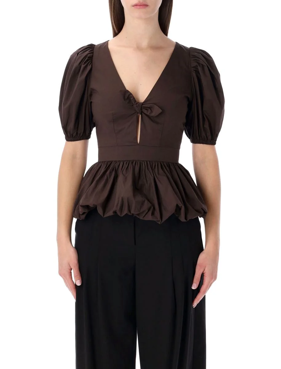 Rotate Birger Christensen Puff-Sleeve Bubble Top - 1