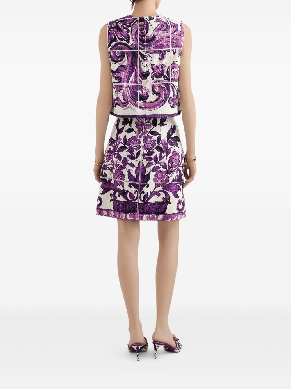 Majolica-print skirt - 3