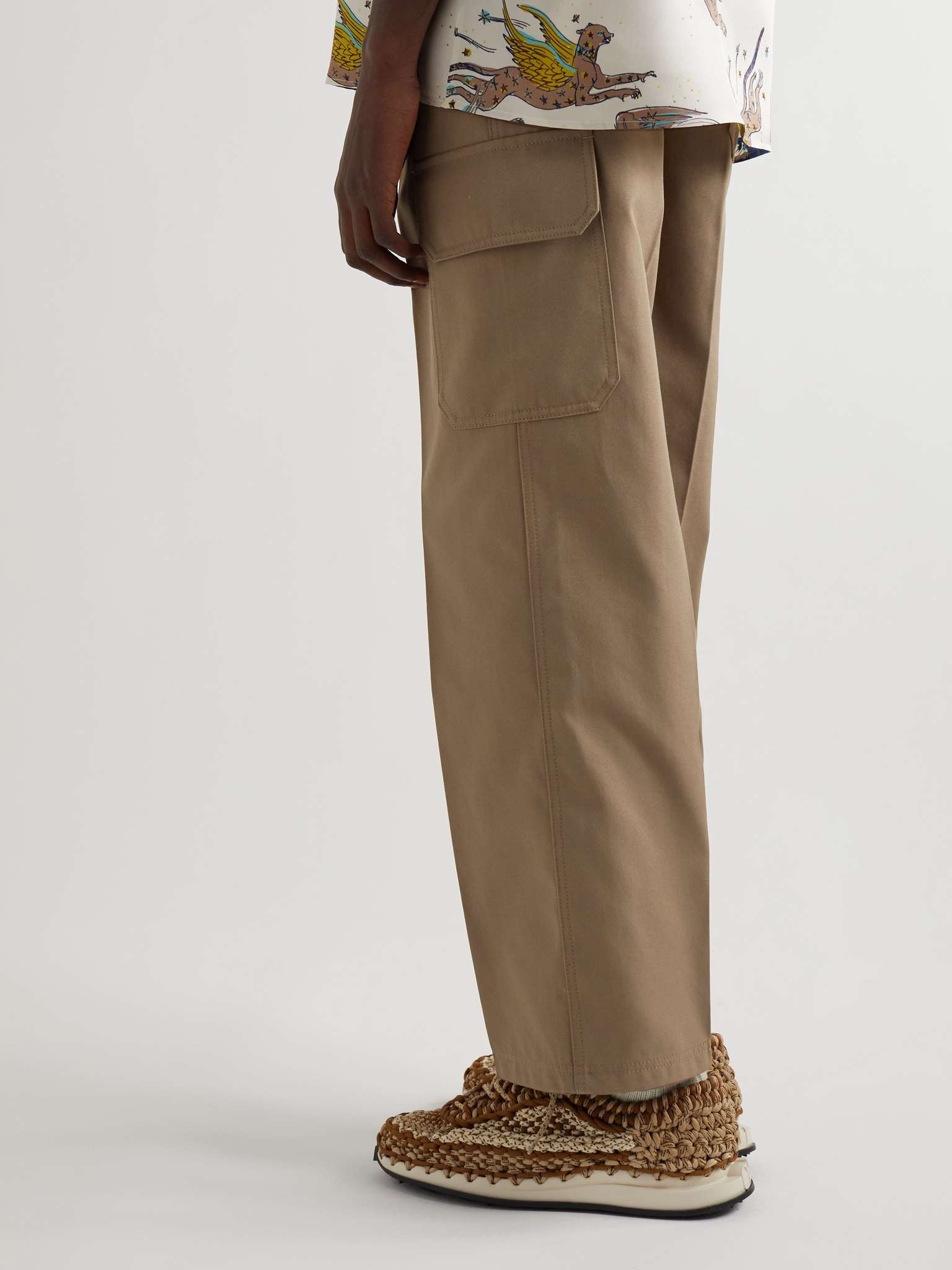 Straight-Leg Twill Cargo Trousers - 4