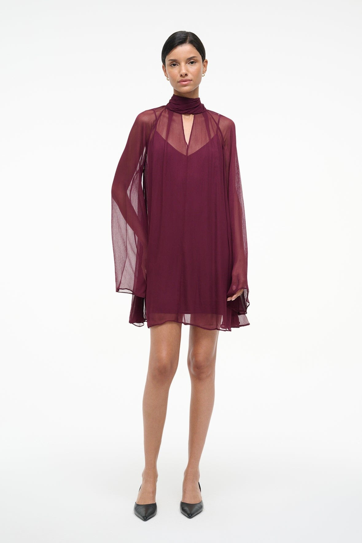 STAUD ESTHER MINI DRESS SYRAH - 2