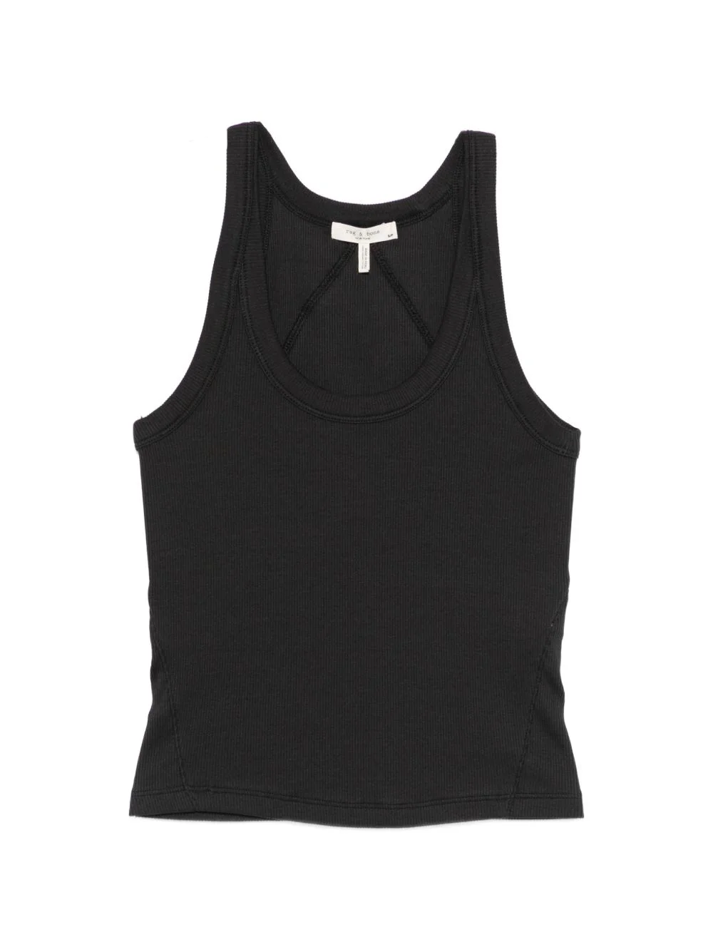 ribbed racerback vest - 1