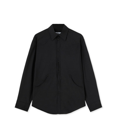 MSGM Solid color lightweight wool shirt with western details outlook
