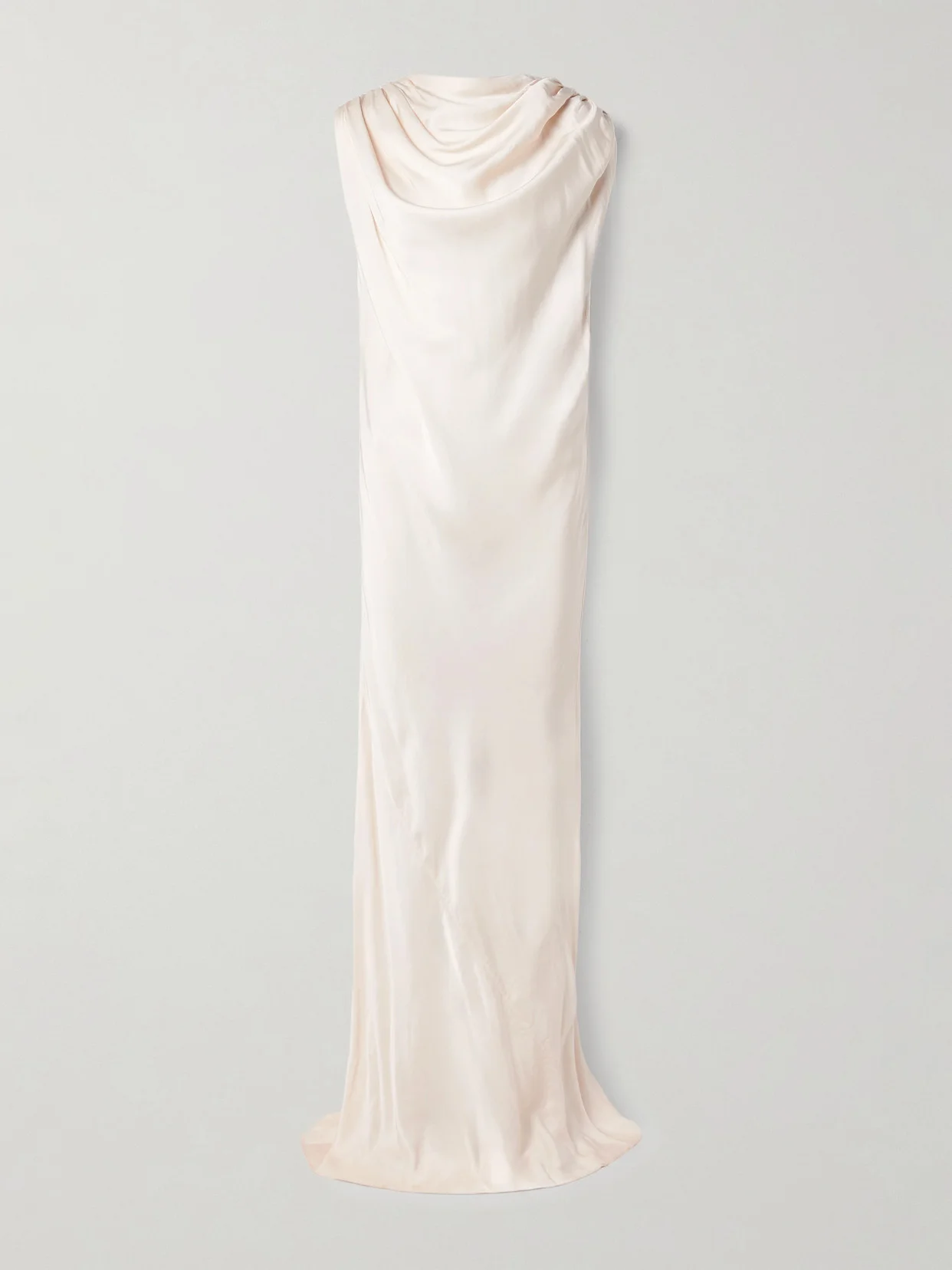 Toma Draped Satin Gown - 1