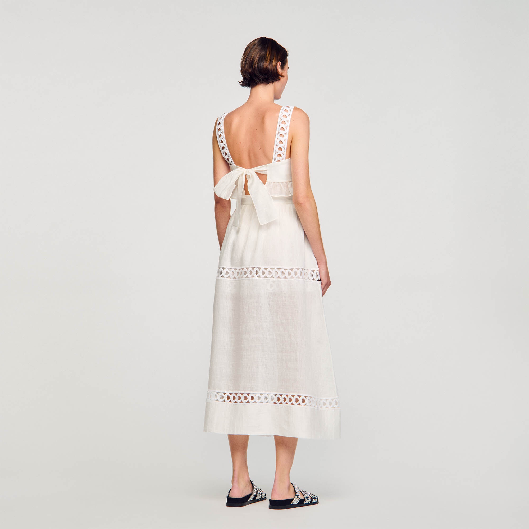LONG LINEN-BLEND SKIRT WITH SHORTS - 6