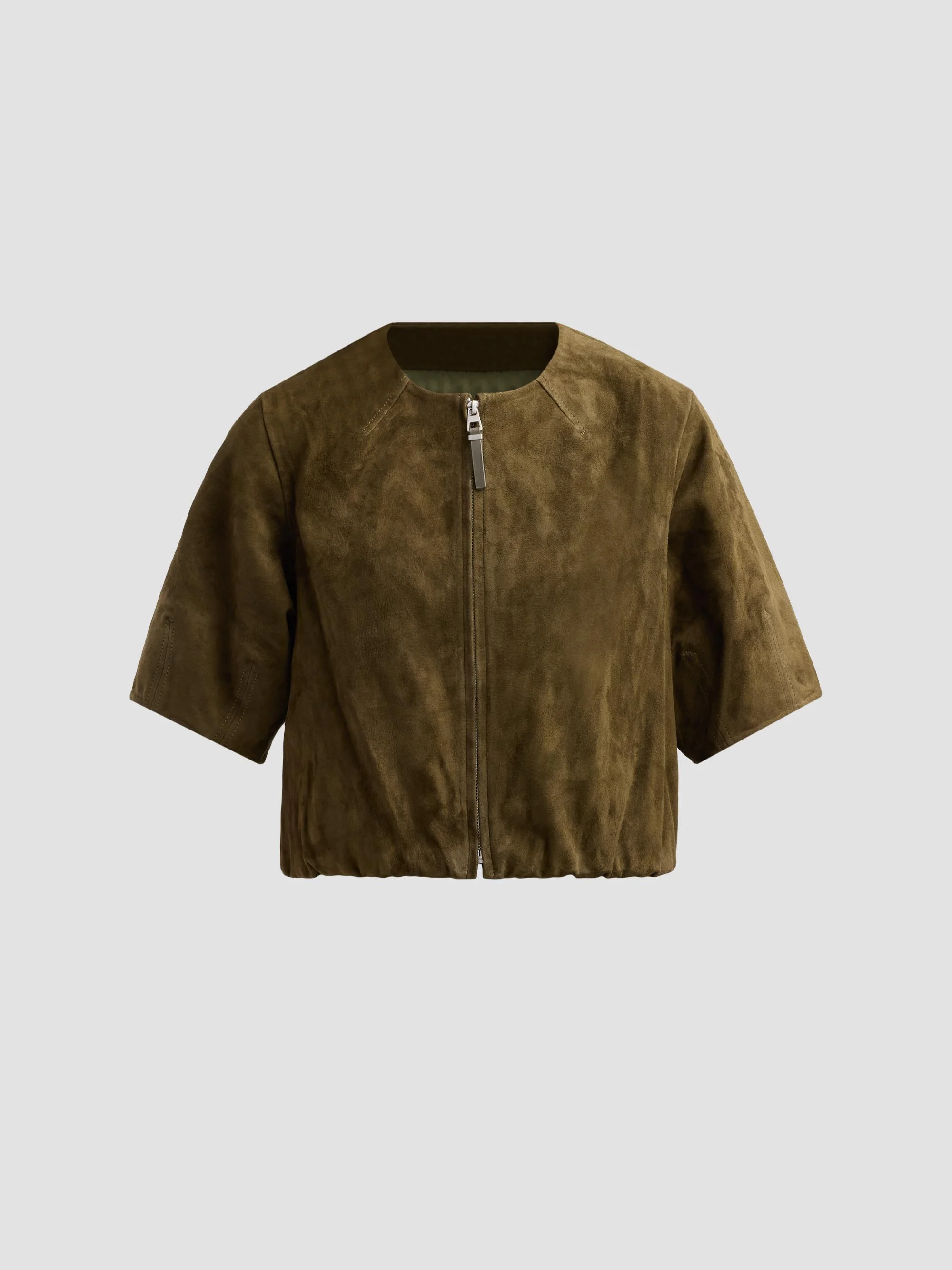 Women's Austyn Suede Zip-Up Jacket - Sea Turtle - 1