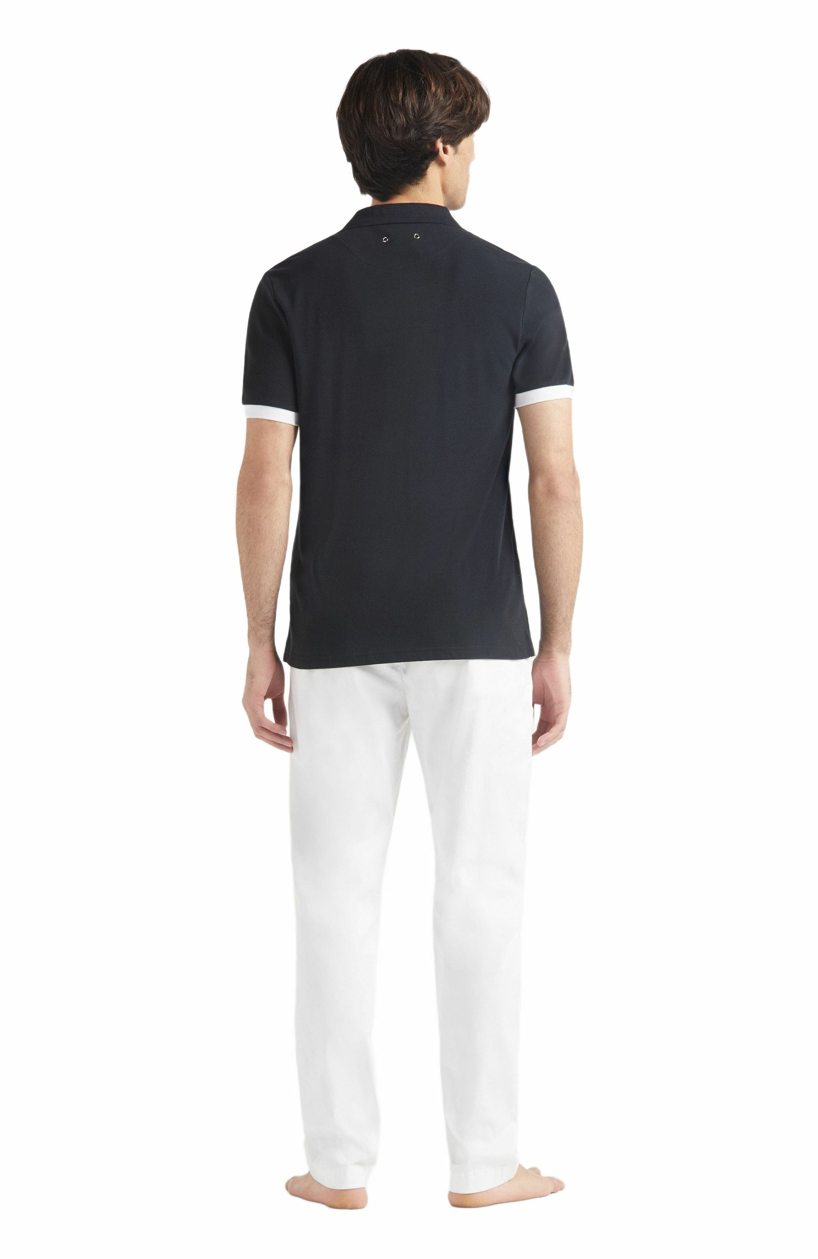 Vilebrequin Men's Solid Cotton Polo in Noir at Nordstrom - 4