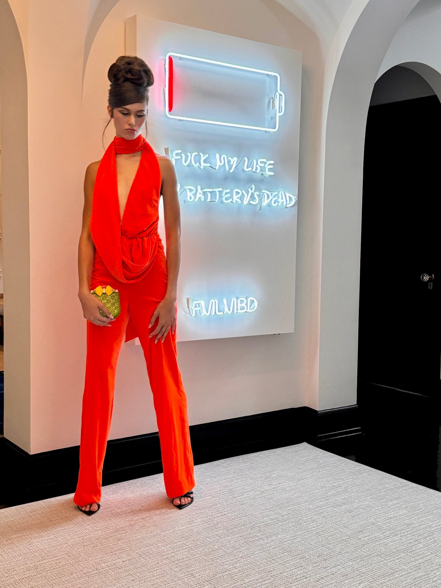 Draped Cowl Jumpsuit - 8