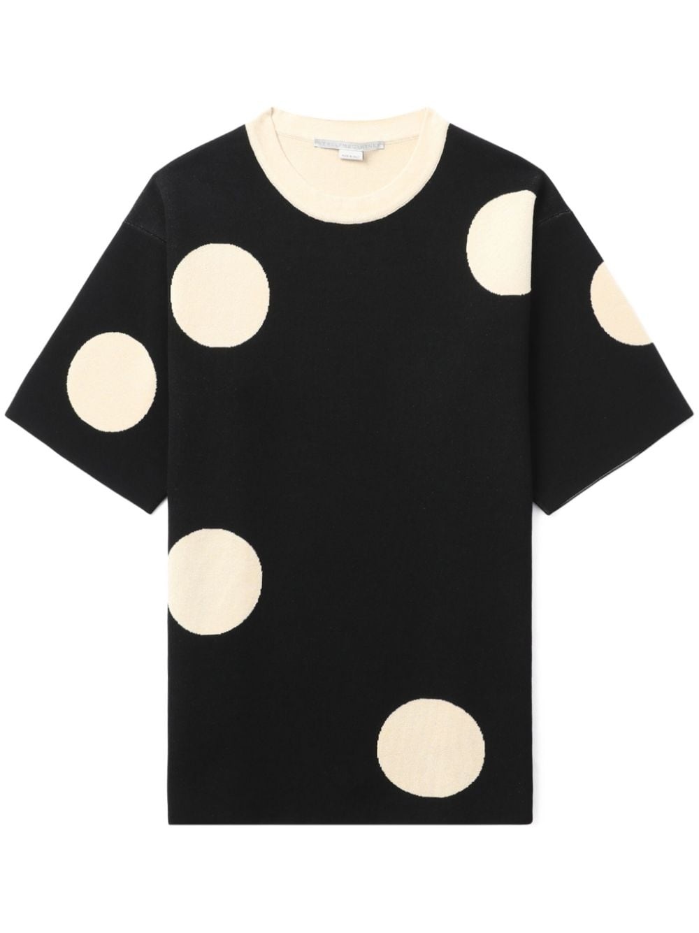 polka-dot intarsia-knit T-shirt - 1