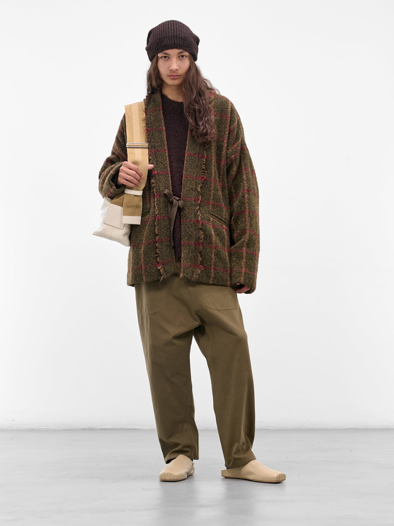 UMA WANG Green Perch Drawstring Trousers outlook