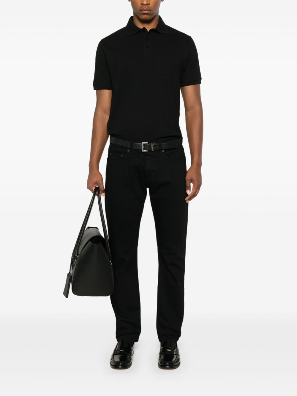 Saint Laurent Men Cotton Polo Shirt - 5