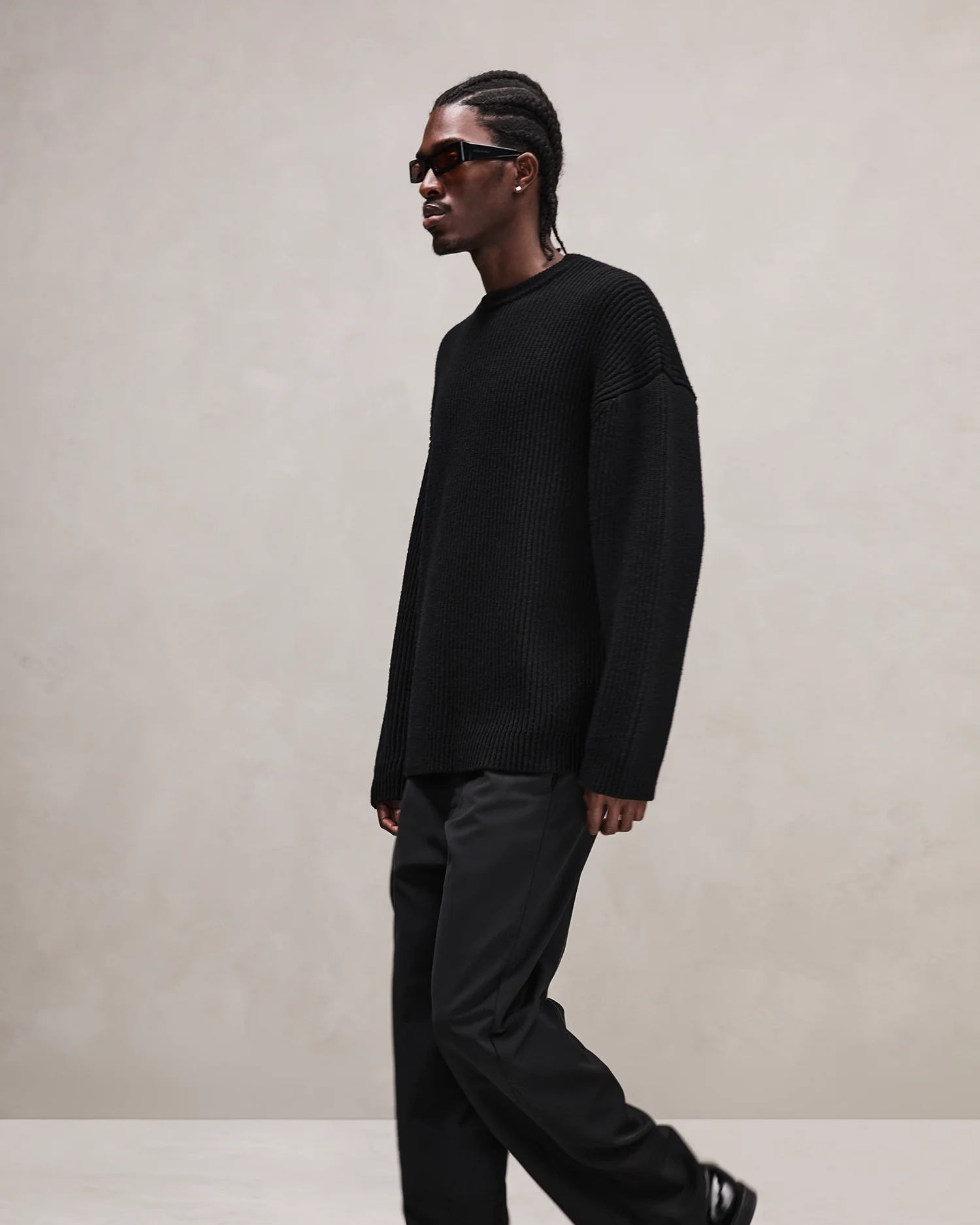 OVERSIZE KNIT CREWNECK BLACK - 6