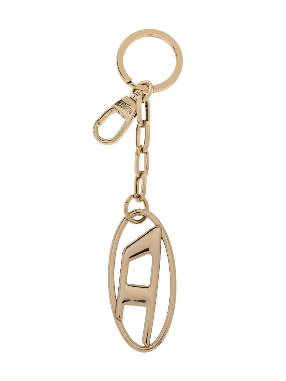 Oval D polished keychain - 2
