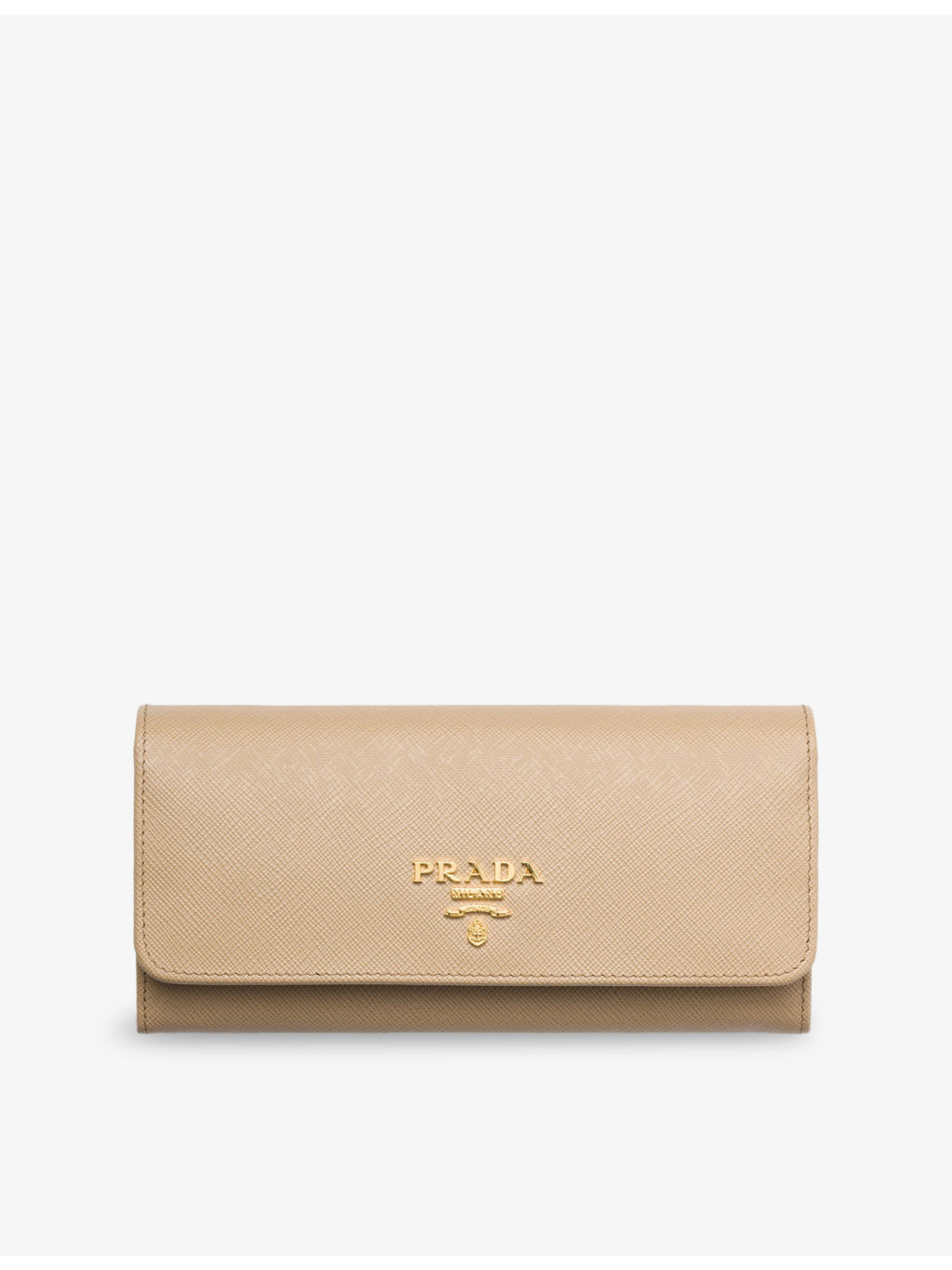 Brand-plaque large saffiano leather wallet - 1