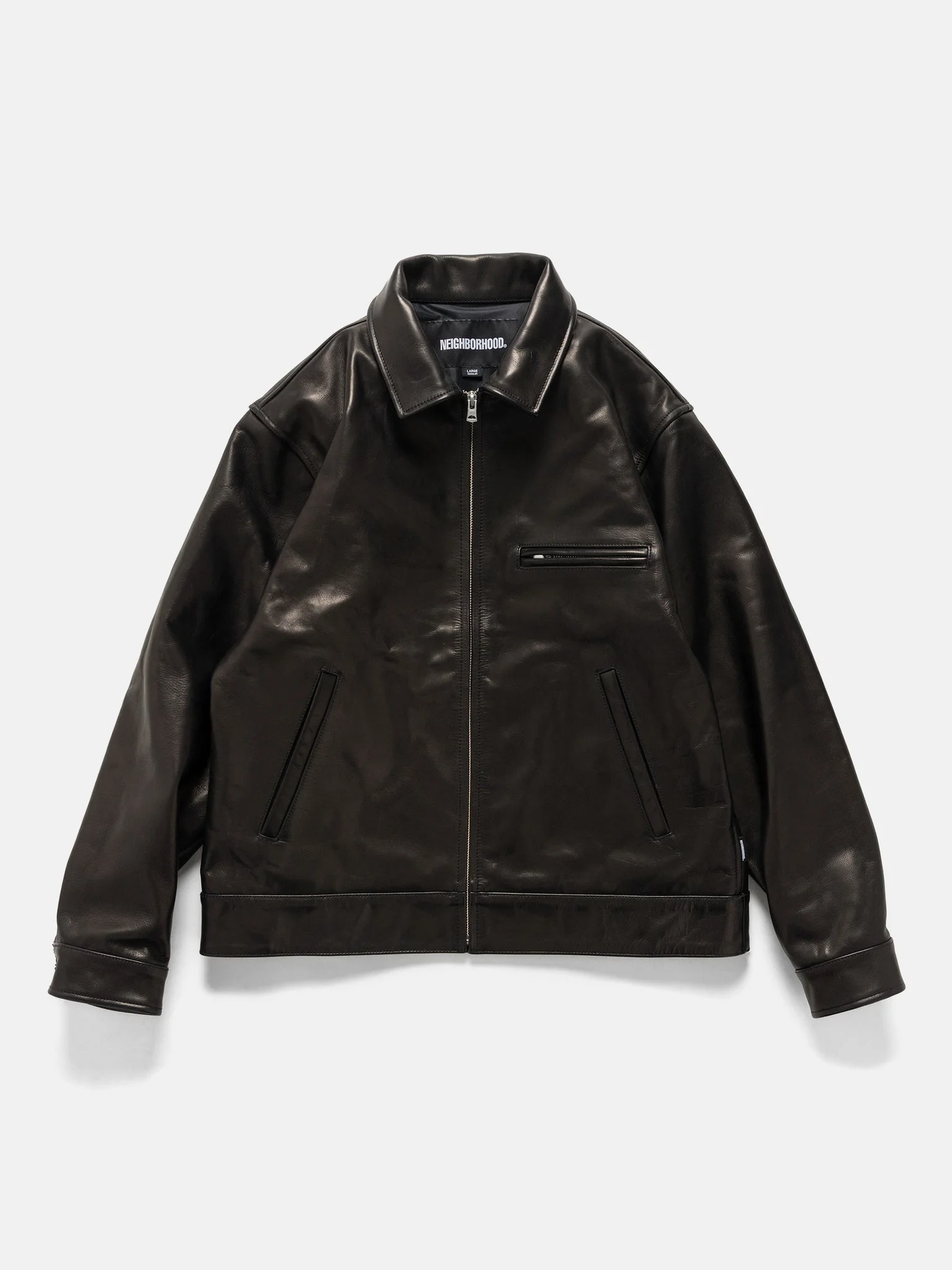 Leather Sports Jacket Black - 1