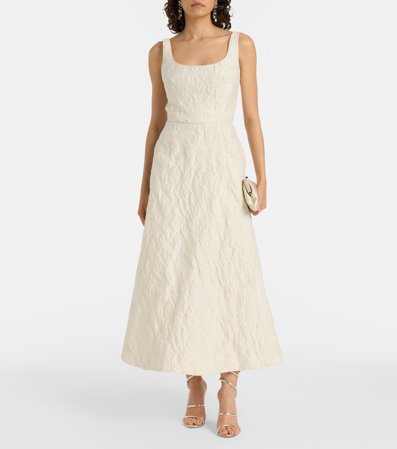 Monique Lhuillier Floral jacquard gown outlook