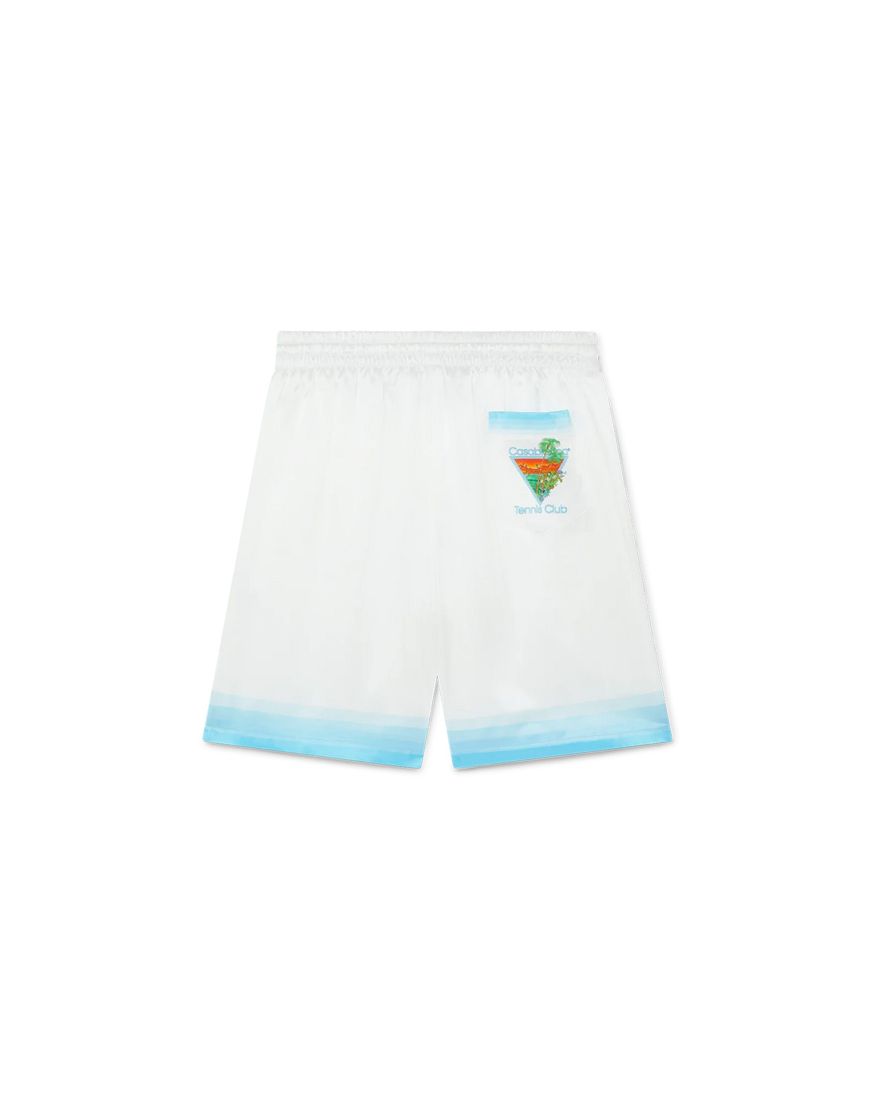 Palm Springs Icon Blue Silk Shorts - 5