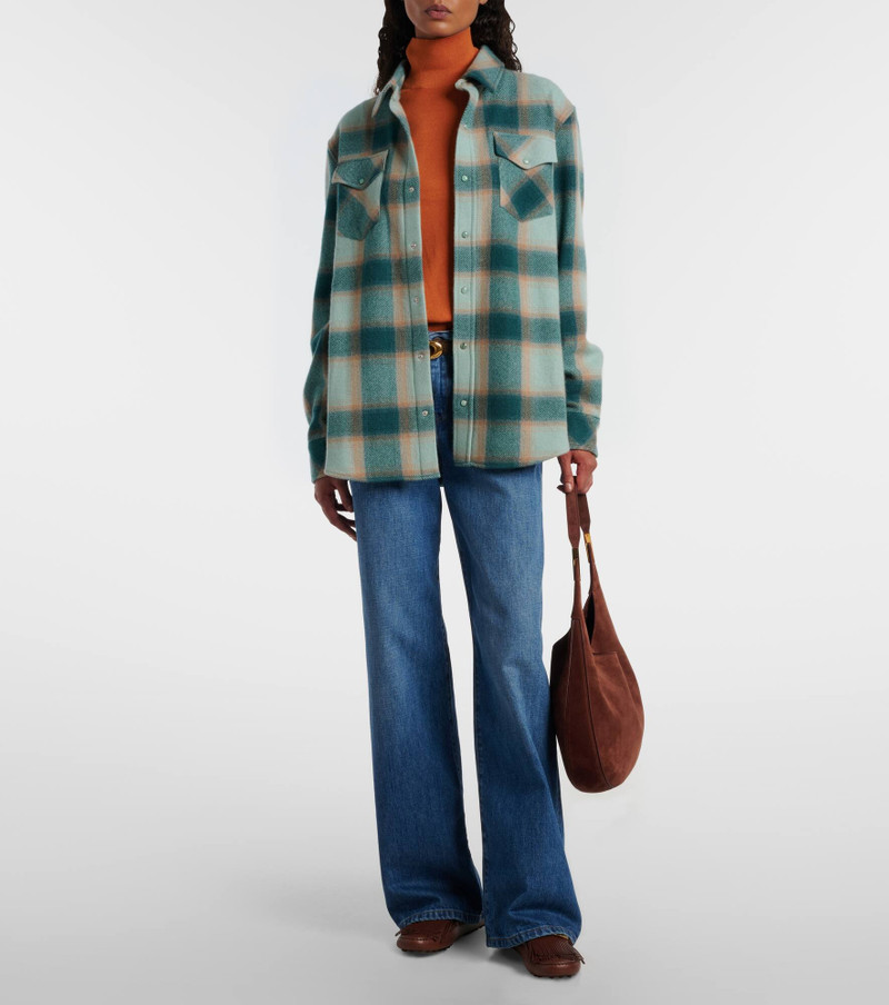 God’s True Cashmere Checked cashmere overshirt outlook